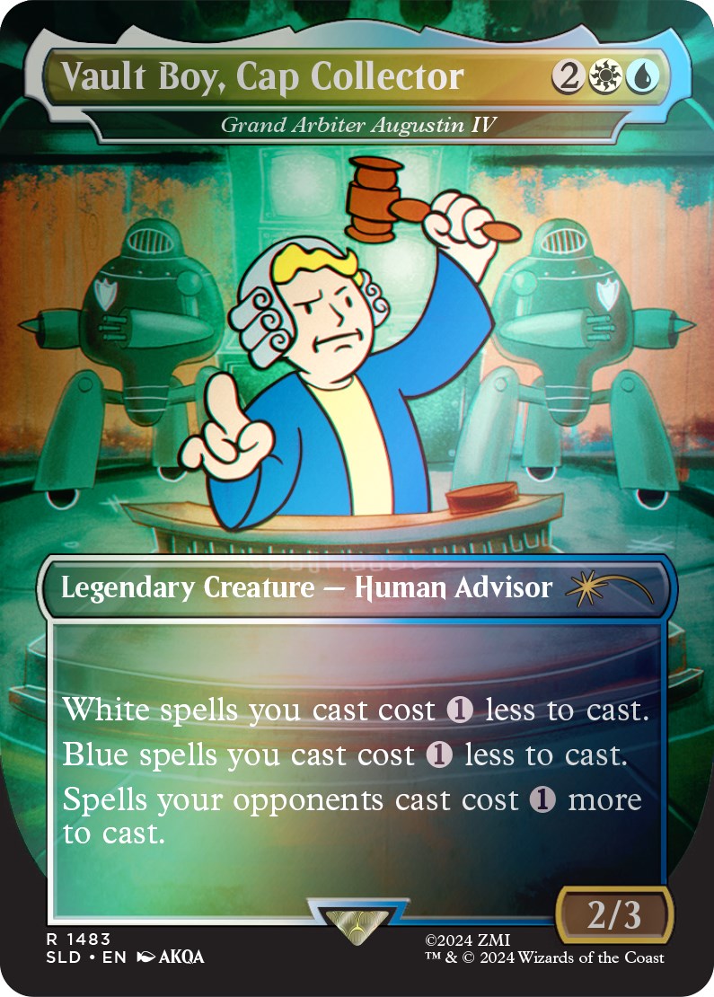 Vault Boy, Cap Collector - Grand Arbiter Augustin IV (Rainbow Foil) [Secret Lair Drop Series] | The Clever Kobold