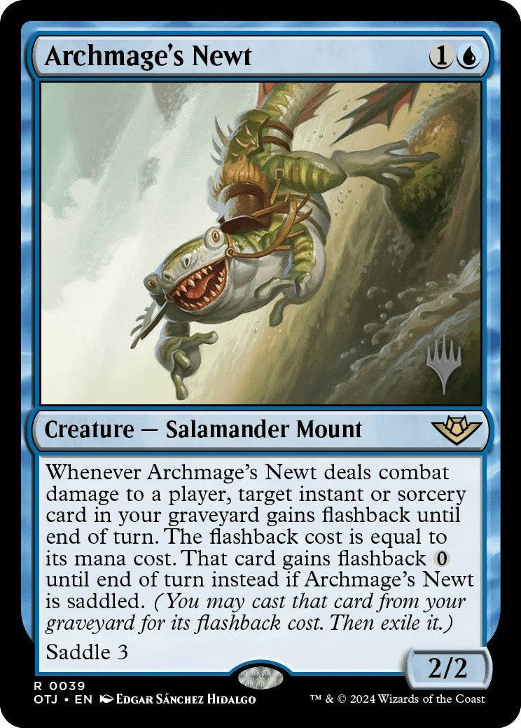 Archmage's Newt (Promo Pack) [Outlaws of Thunder Junction Promos] | The Clever Kobold