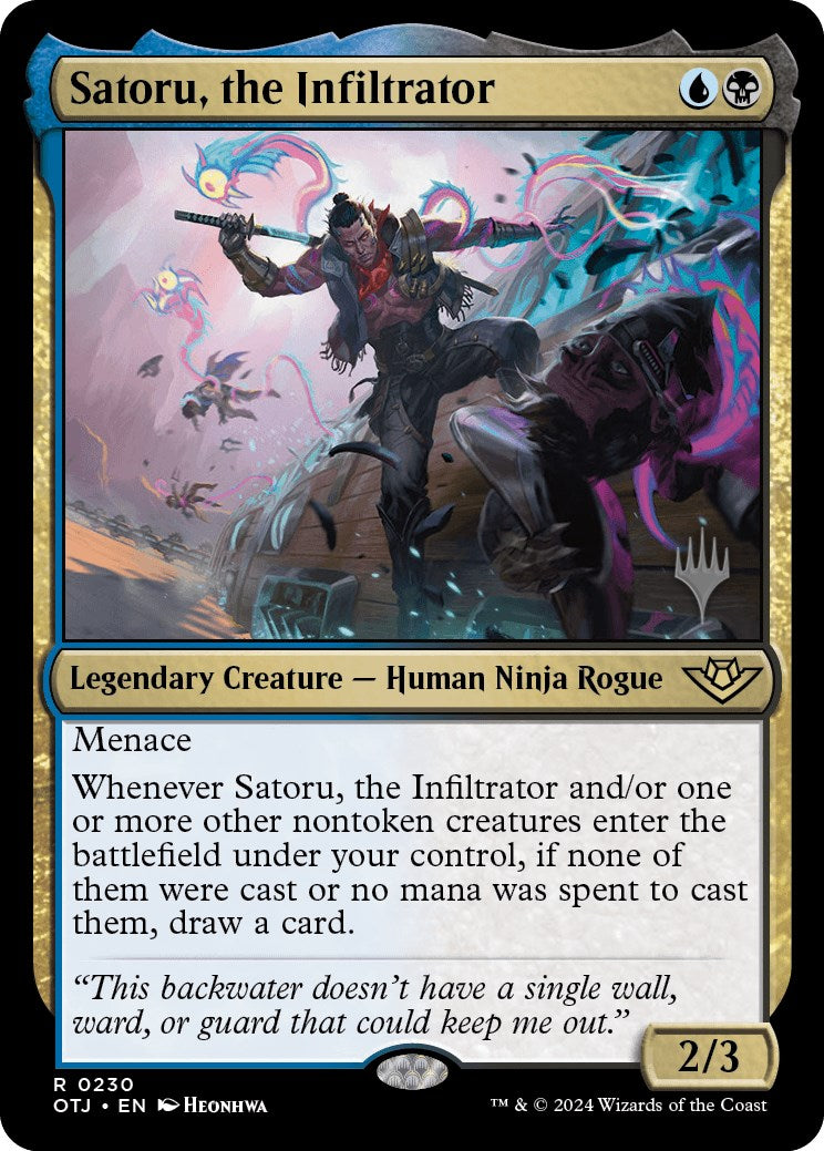 Satoru, the Infiltrator (Promo Pack) [Outlaws of Thunder Junction Promos] | The Clever Kobold