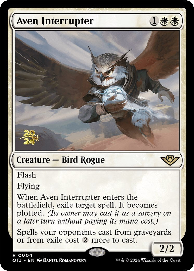 Aven Interrupter [Outlaws of Thunder Junction Prerelease Promos] | The Clever Kobold