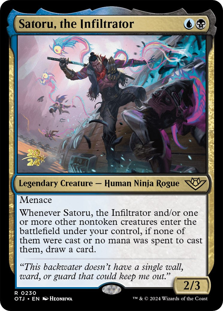 Satoru, the Infiltrator [Outlaws of Thunder Junction Prerelease Promos] | The Clever Kobold