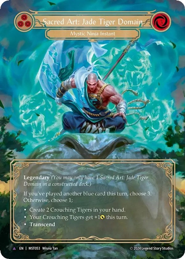 Sacred Art: Jade Tiger Domain (Marvel) [MST053] (Part the Mistveil)  Cold Foil | The Clever Kobold