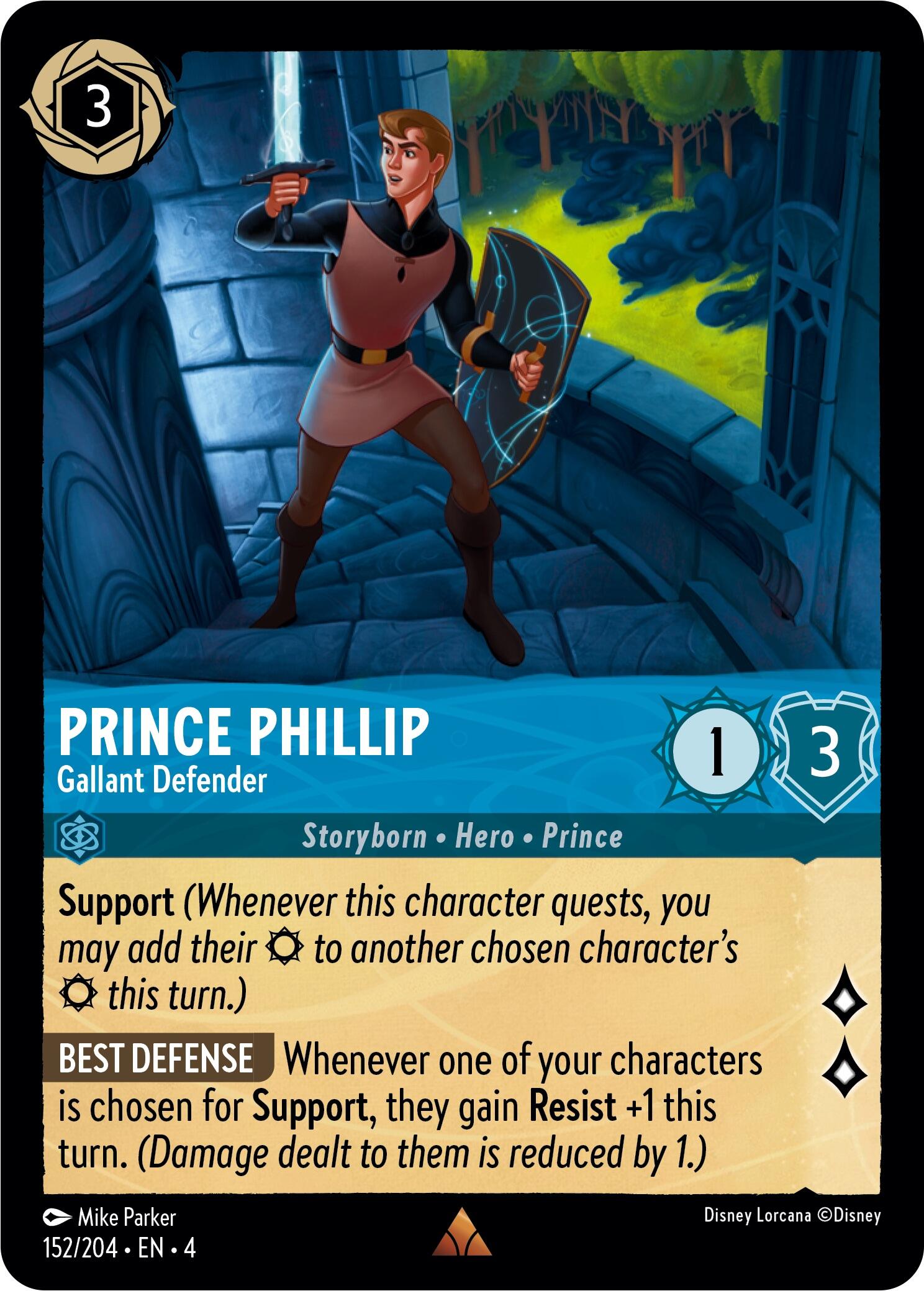 Prince Phillip - Gallant Defender (152/204) [Ursula's Return] | The Clever Kobold