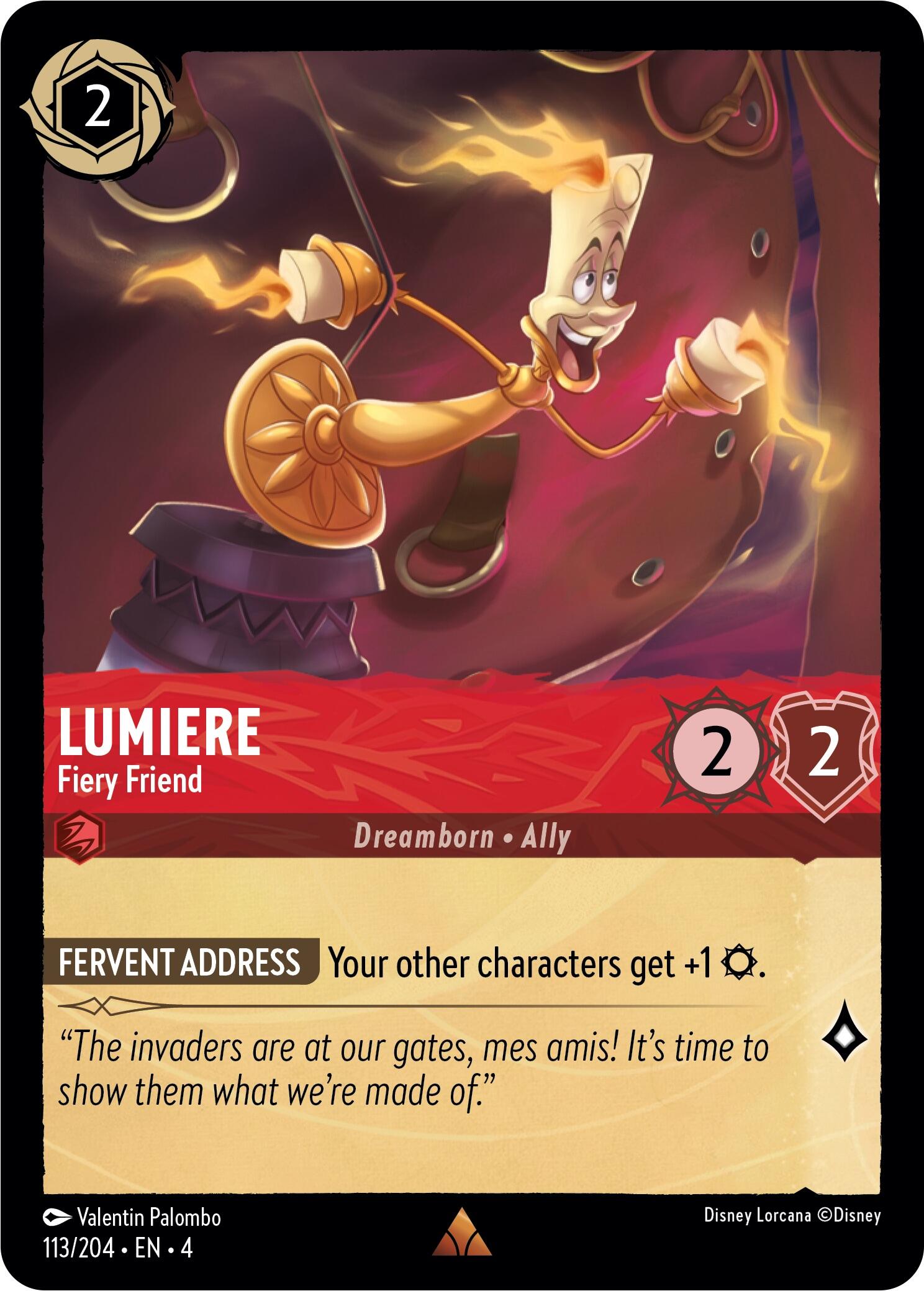 Lumiere - Fiery Friend (113/204) [Ursula's Return] | The Clever Kobold