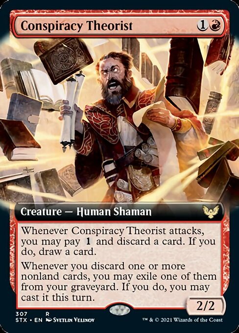 Conspiracy Theorist (Extended Art) [Strixhaven: School of Mages] | The Clever Kobold