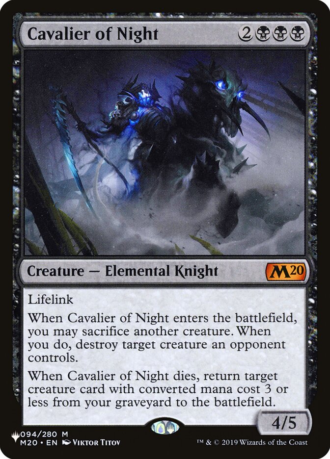 Cavalier of Night [The List] | The Clever Kobold