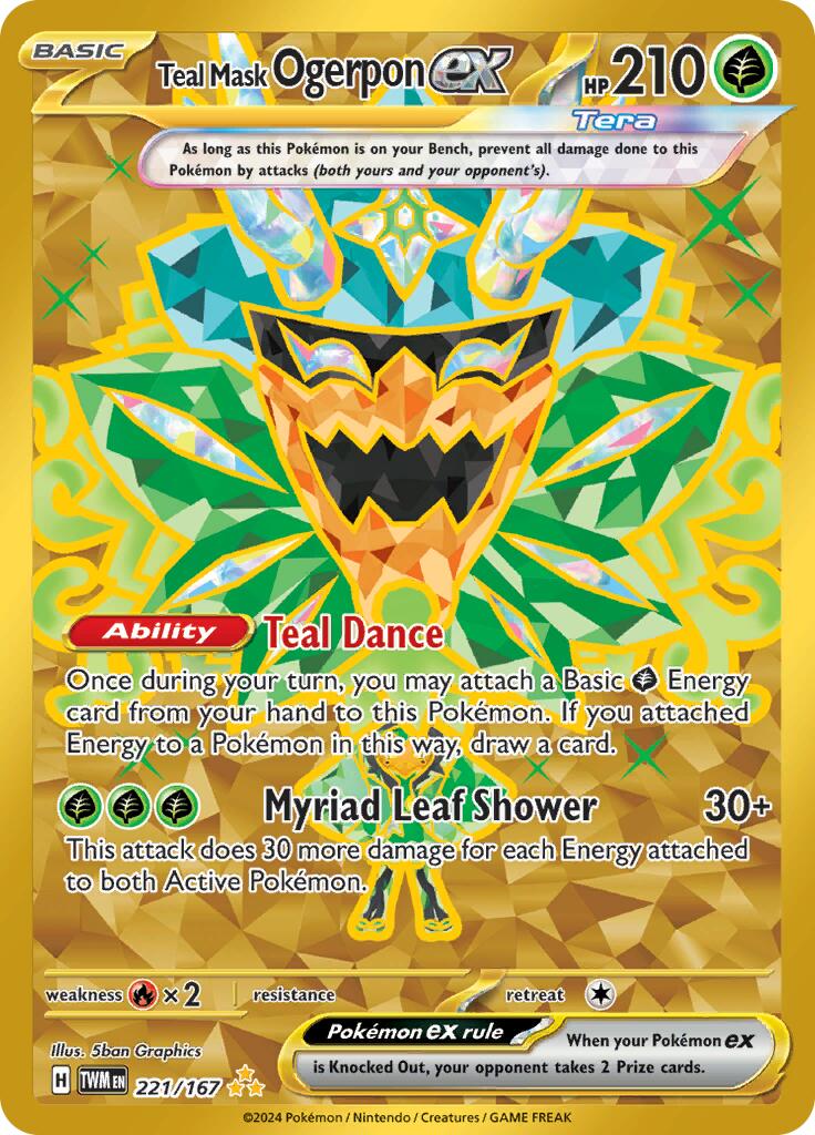 Teal Mask Ogerpon ex - 221/167 [TWM - 221/167]