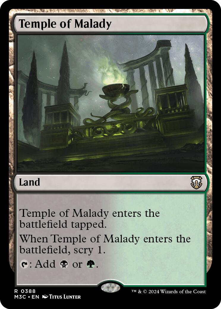 Temple of Malady [Modern Horizons 3 Commander] | The Clever Kobold