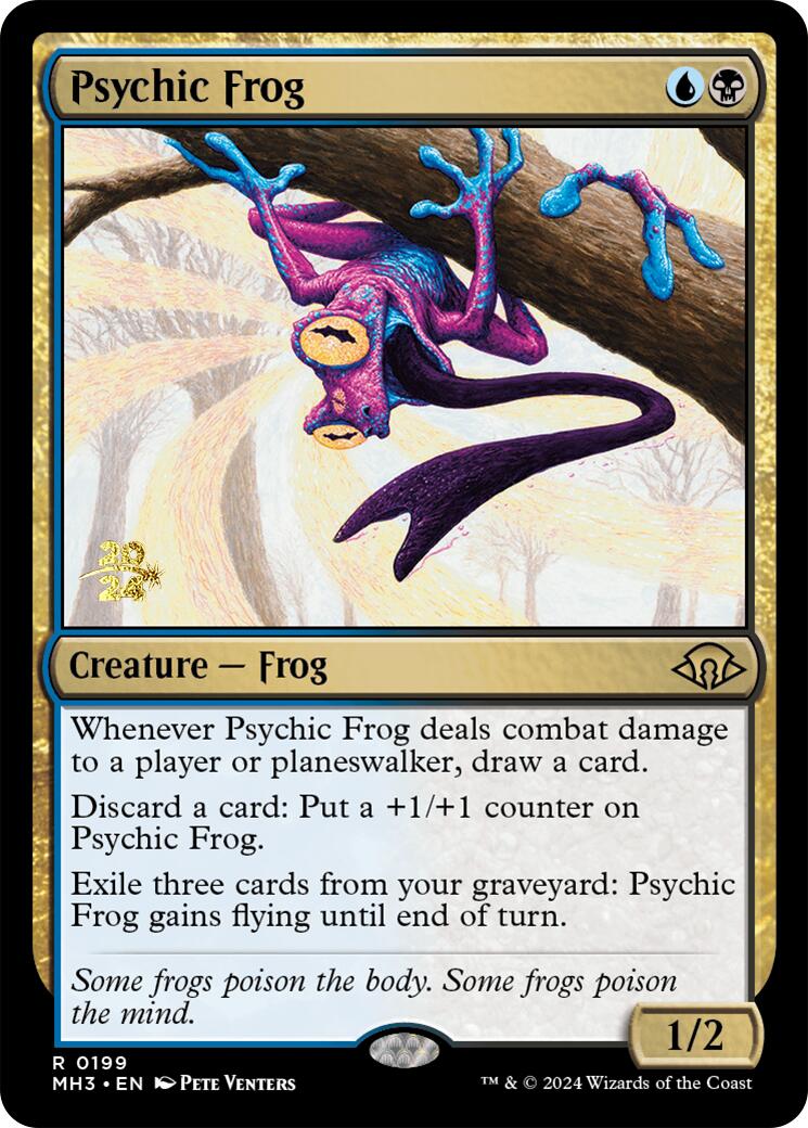 Psychic Frog [Modern Horizons 3 Prerelease Promos] | The Clever Kobold