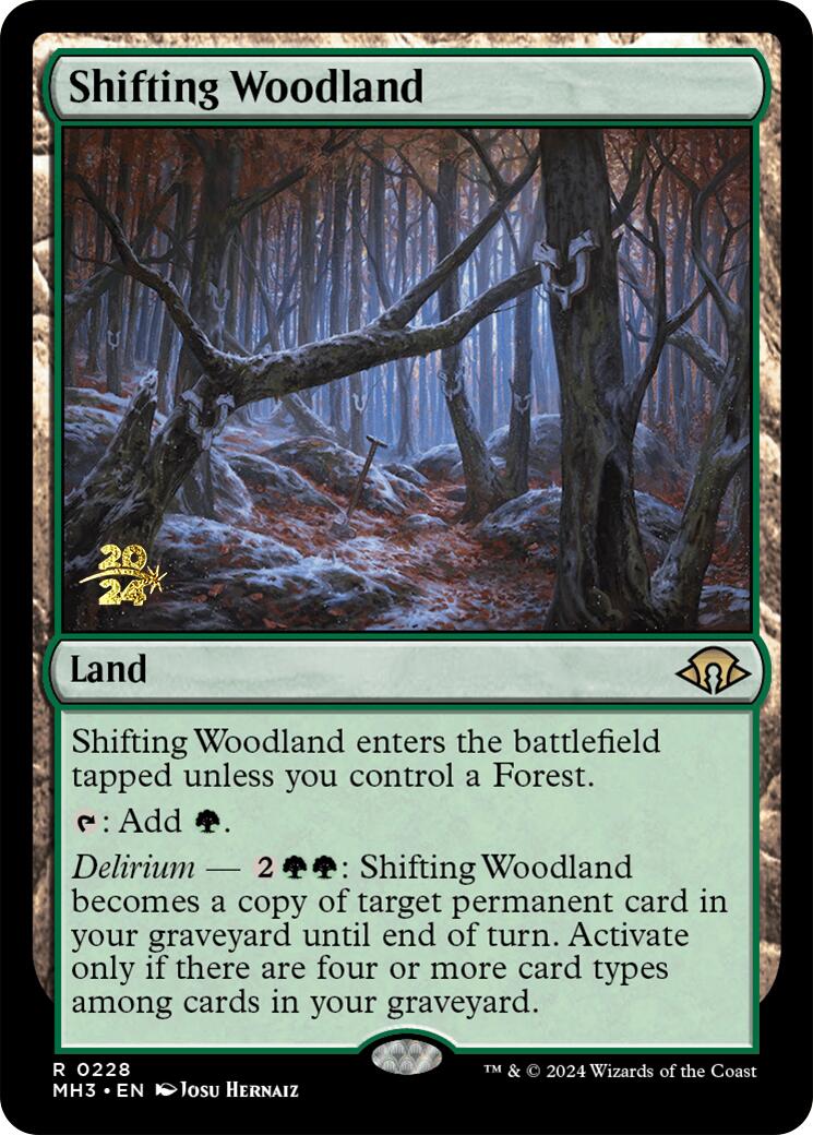 Shifting Woodland [Modern Horizons 3 Prerelease Promos] | The Clever Kobold