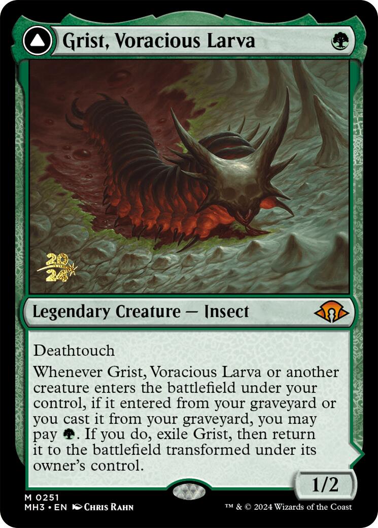 Grist, Voracious Larva [Modern Horizons 3 Prerelease Promos] | The Clever Kobold