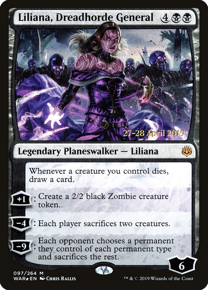 Liliana, Dreadhorde General [War of the Spark Prerelease Promos] | The Clever Kobold