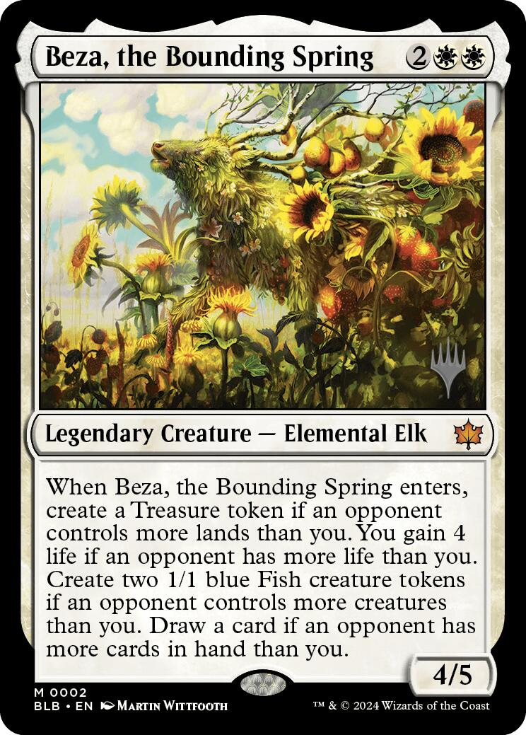 Beza, the Bounding Spring (Promo Pack) [Bloomburrow Promos] | The Clever Kobold