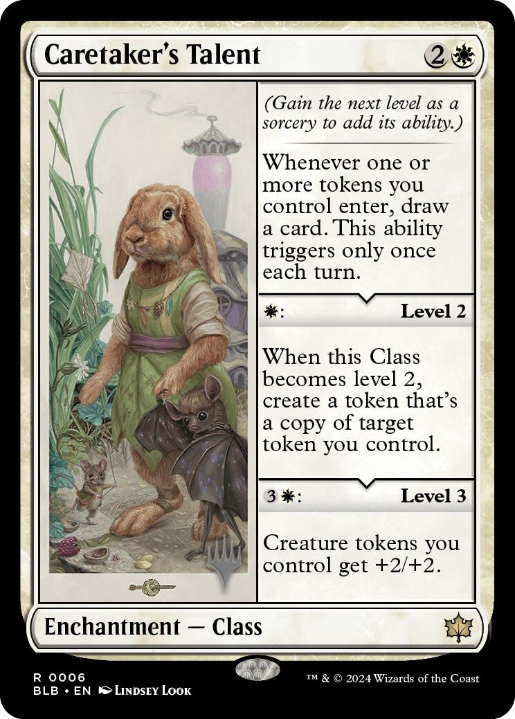 Caretaker's Talent (Promo Pack) [Bloomburrow Promos] | The Clever Kobold