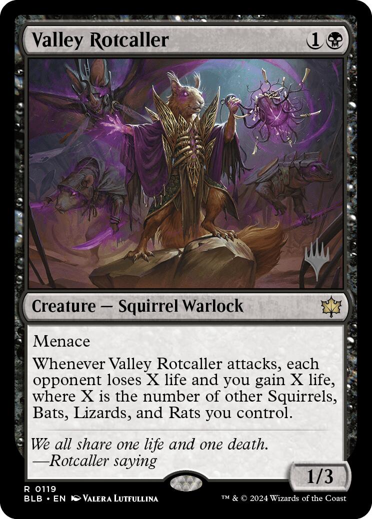 Valley Rotcaller (Promo Pack) [Bloomburrow Promos] | The Clever Kobold