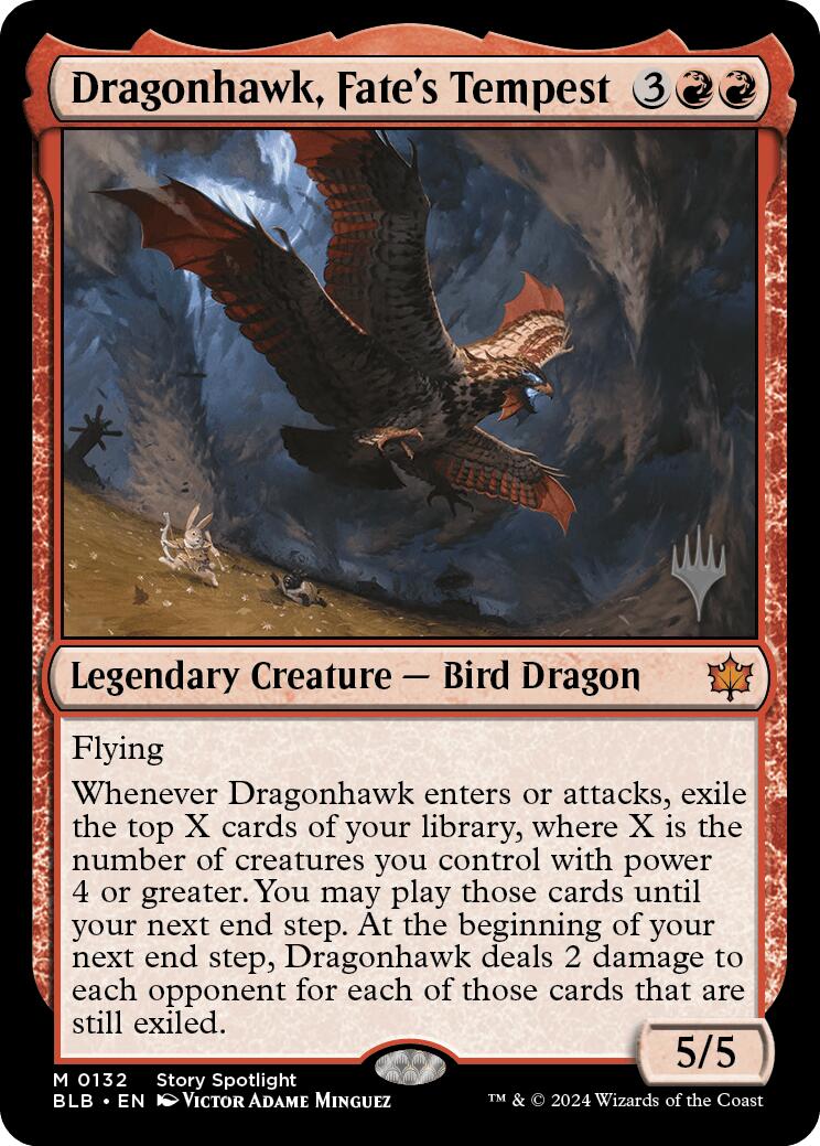 Dragonhawk, Fate's Tempest (Promo Pack) [Bloomburrow Promos] | The Clever Kobold