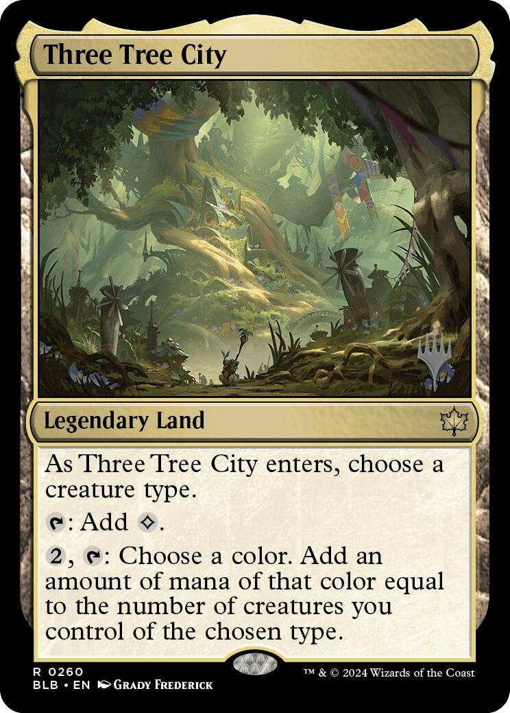 Three Tree City (Promo Pack) [Bloomburrow Promos] | The Clever Kobold