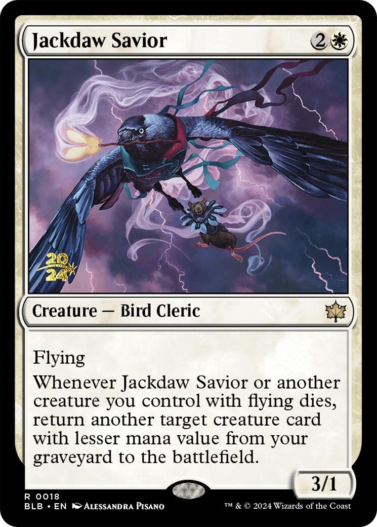 Jackdaw Savior [Bloomburrow Prerelease Promos] | The Clever Kobold