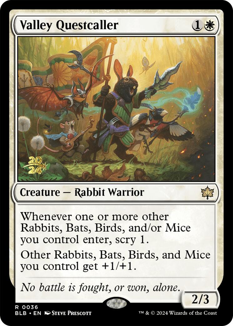 Valley Questcaller [Bloomburrow Prerelease Promos] | The Clever Kobold