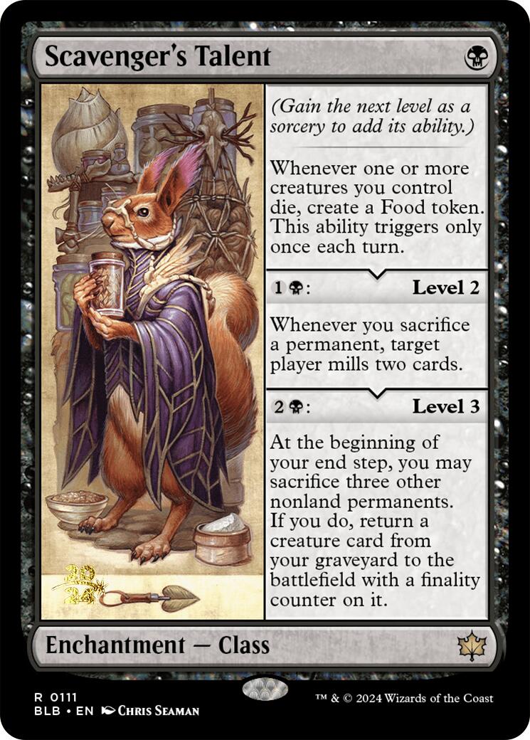 Scavenger's Talent [Bloomburrow Prerelease Promos] | The Clever Kobold