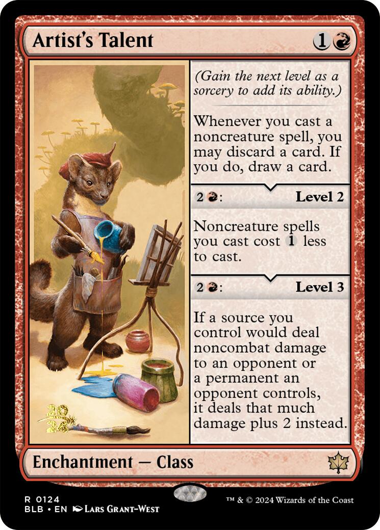 Artist's Talent [Bloomburrow Prerelease Promos] | The Clever Kobold