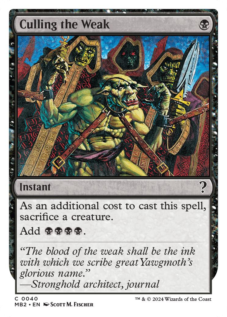 Culling the Weak (White Border) [MB2 - 40]