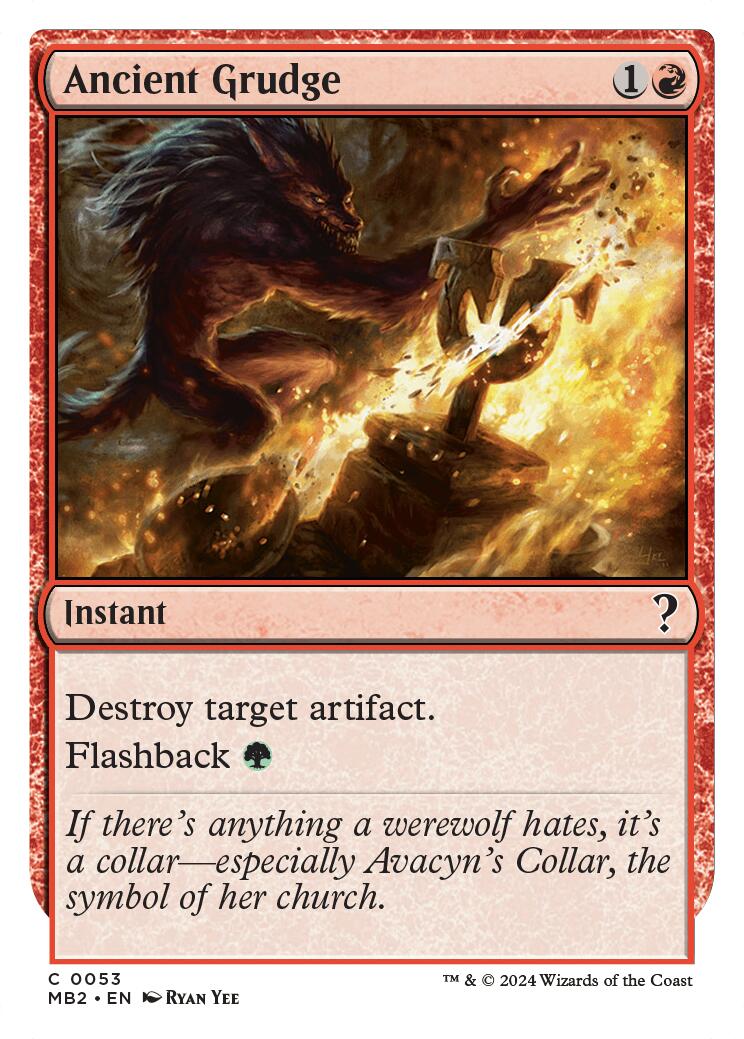 Ancient Grudge (White Border)