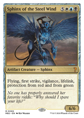 Sphinx of the Steel Wind (White Border)