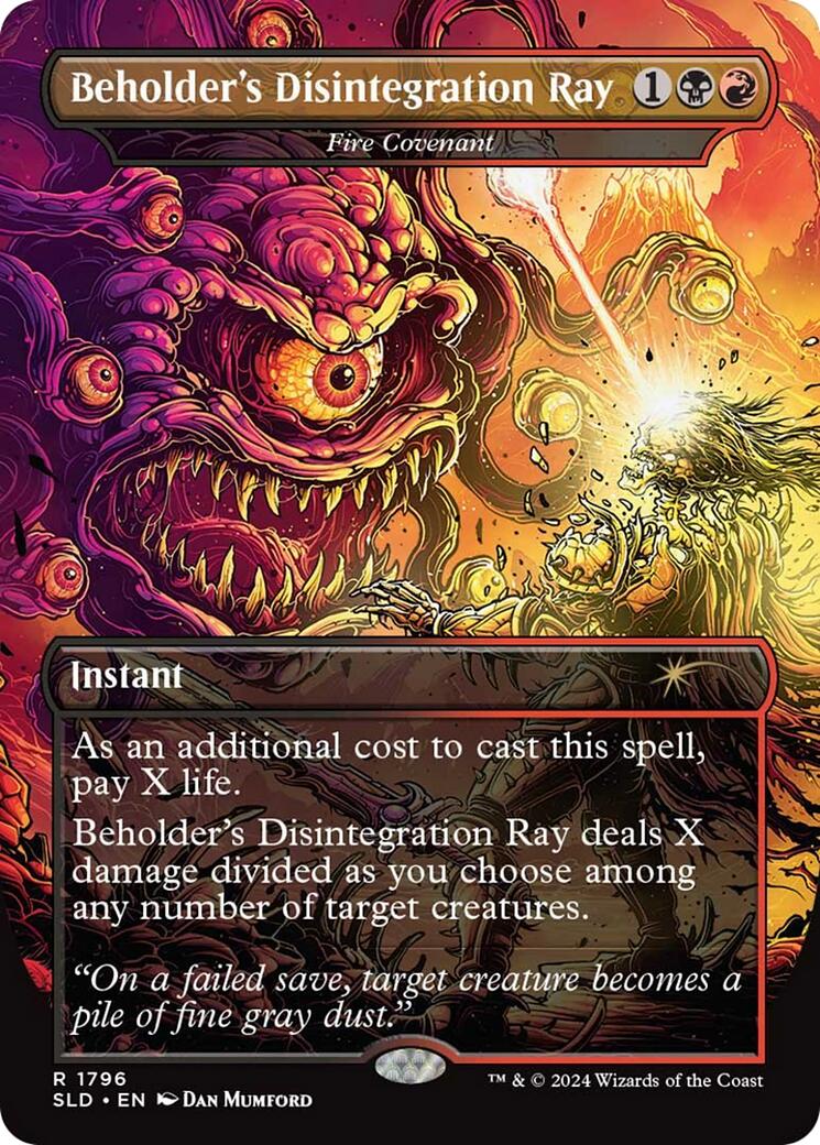 Beholder's Disintegration Ray - Fire Covenant [Secret Lair Drop Series] | The Clever Kobold