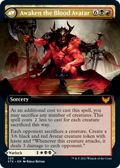 Extus, Oriq Overlord // Awaken the Blood Avatar (Extended Art) [Strixhaven: School of Mages] | The Clever Kobold