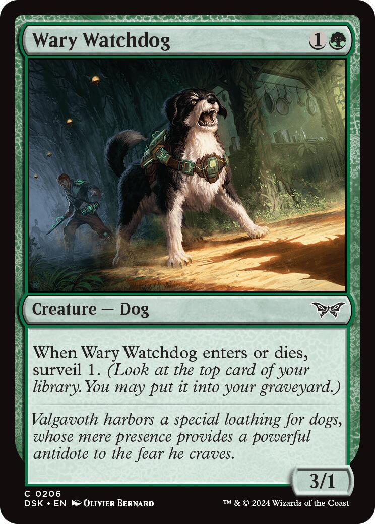 Wary Watchdog [Duskmourn: House of Horror] | The Clever Kobold