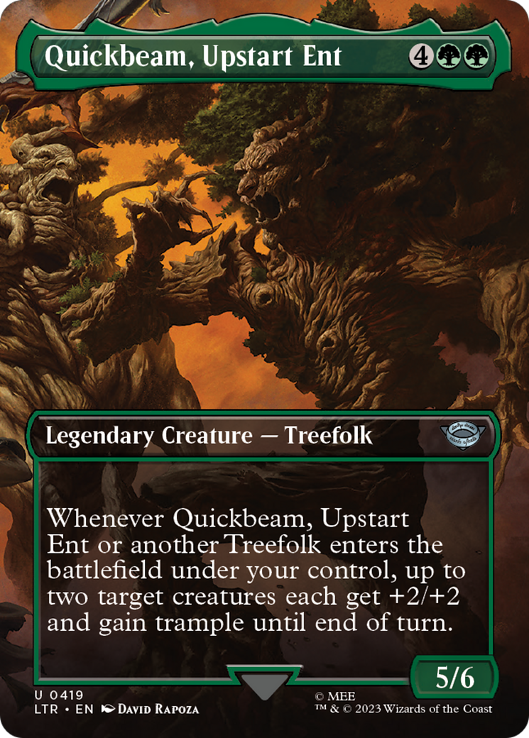 Quickbeam, Upstart Ent (Borderless Alternate Art) [The Lord of the Rings: Tales of Middle-Earth] | The Clever Kobold