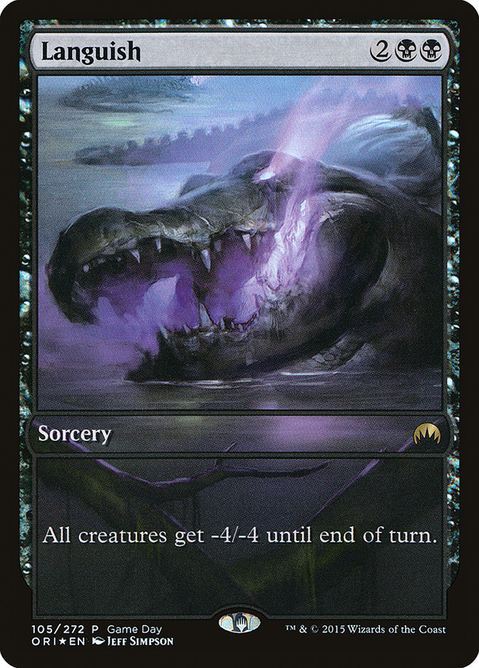 Languish (Game Day) (Full Art) [Magic Origins Promos] | The Clever Kobold