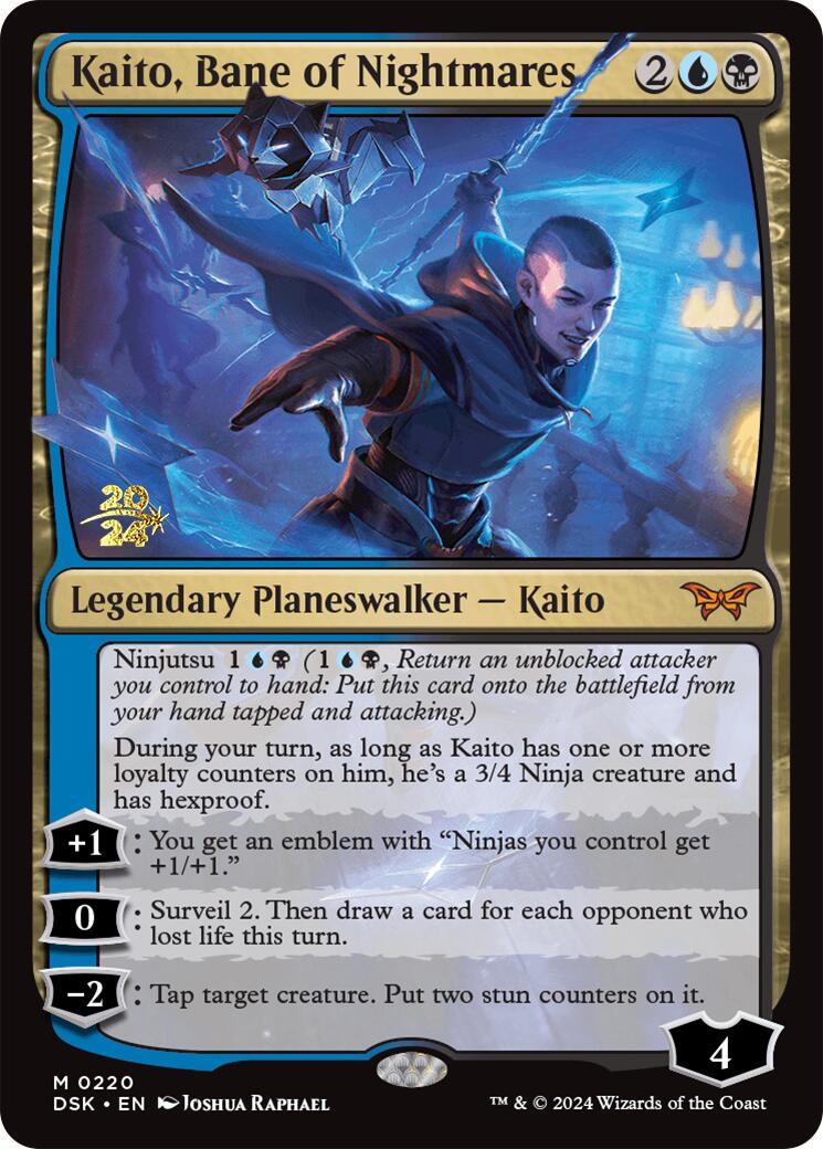 Kaito, Bane of Nightmares [Duskmourn: House of Horror Prerelease Promos] | The Clever Kobold