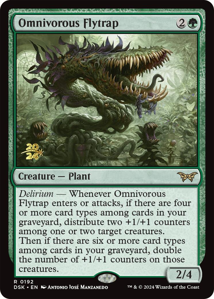 Omnivorous Flytrap [Duskmourn: House of Horror Prerelease Promos] | The Clever Kobold