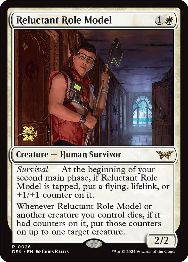 Reluctant Role Model (0026) [Duskmourn: House of Horror Prerelease Promos] | The Clever Kobold