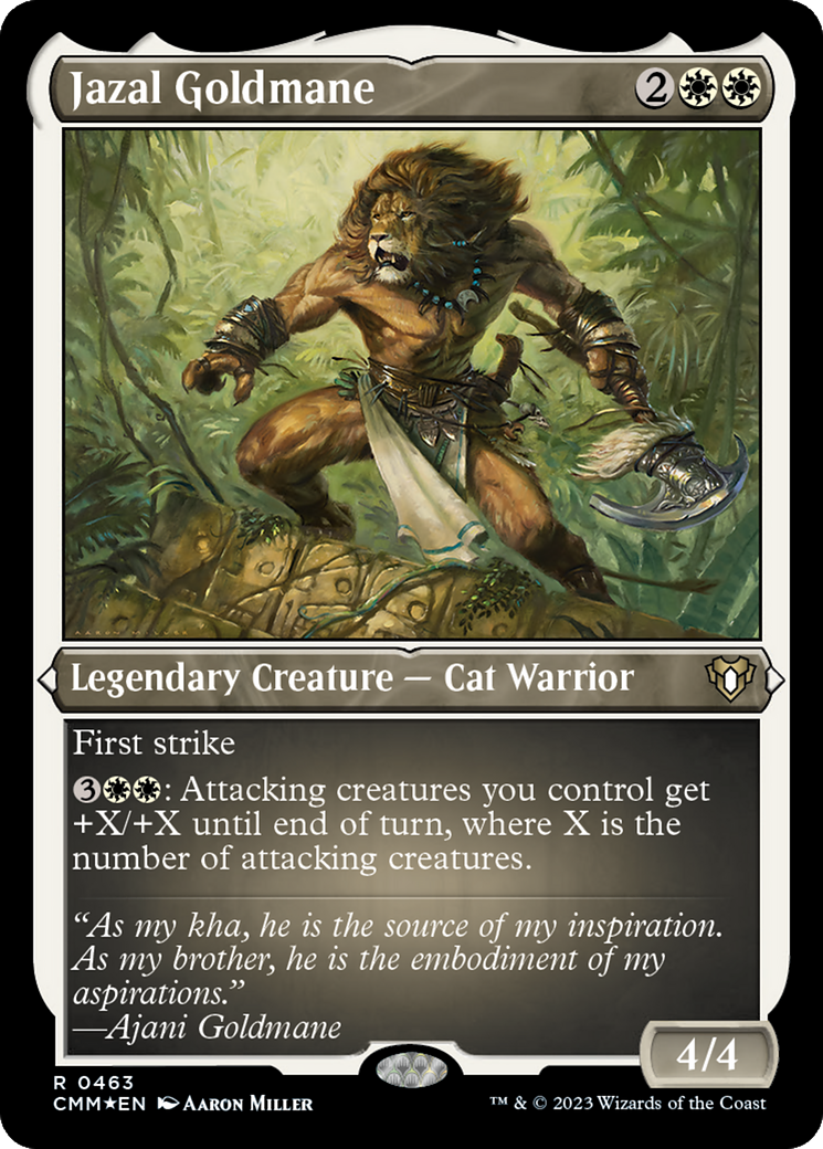 Jazal Goldmane (Foil Etched) [Commander Masters] | The Clever Kobold