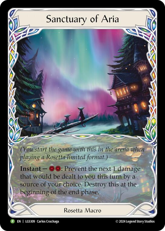 Sanctuary of Aria (Extended Art) [LGS309] (Promo)  Cold Foil | The Clever Kobold