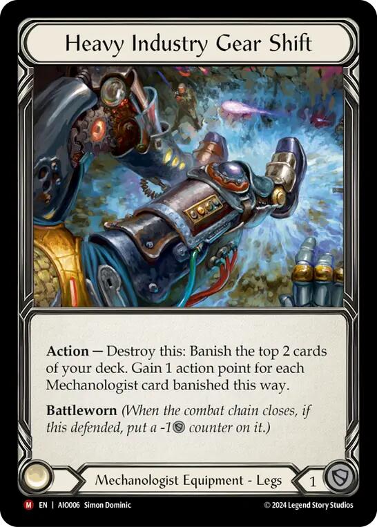 Heavy Industry Gear Shift [AIO006] (Armory Deck: Dash)  Rainbow Foil | The Clever Kobold