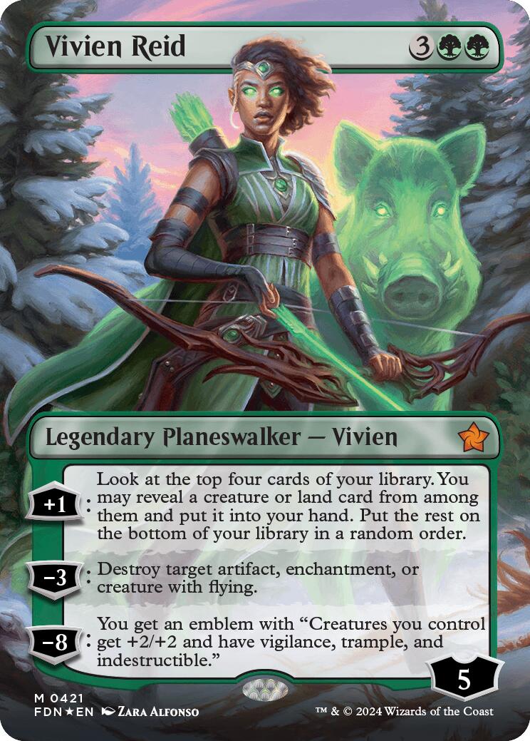 Vivien Reid (Borderless) (Mana Foil) [Foundations] | The Clever Kobold