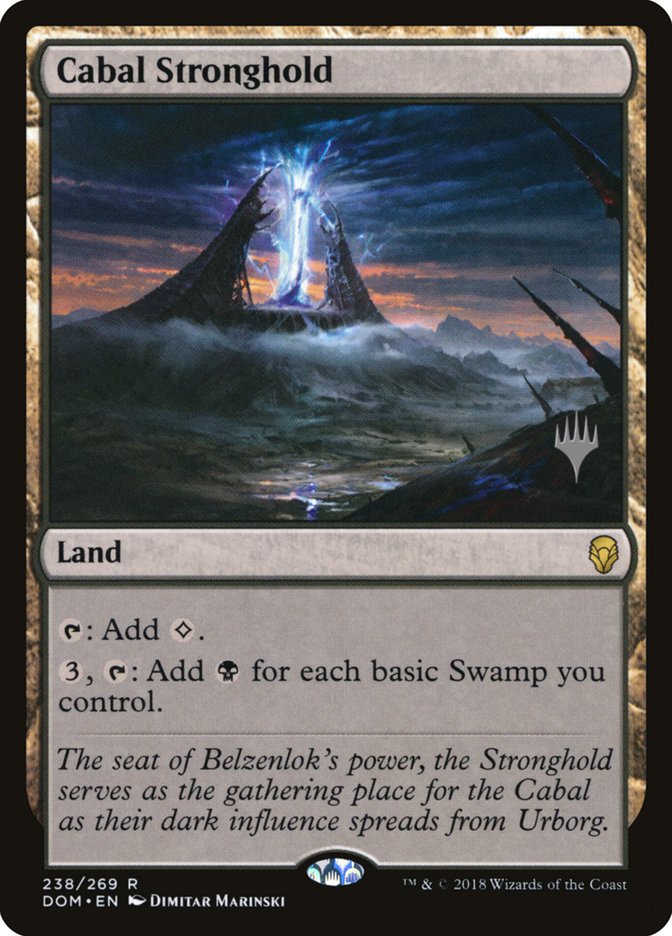 Cabal Stronghold (Promo Pack) [Dominaria Promos] | The Clever Kobold