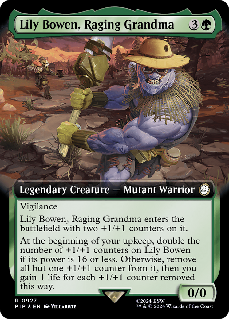 Lily Bowen, Raging Grandma (Extended Art) (Surge Foil) [Fallout] | The Clever Kobold