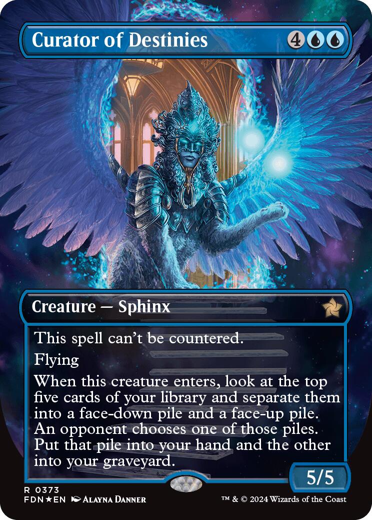 Curator of Destinies (Borderless) (Mana Foil) [FDN - 373]