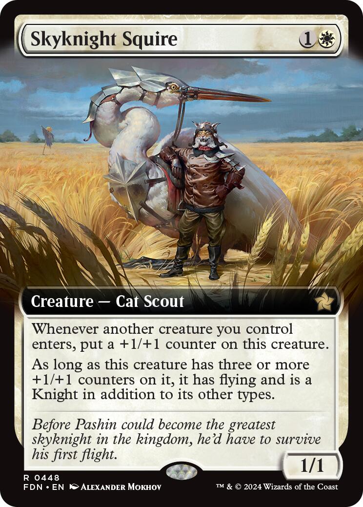 Skyknight Squire (Extended Art) [Foundations] | The Clever Kobold