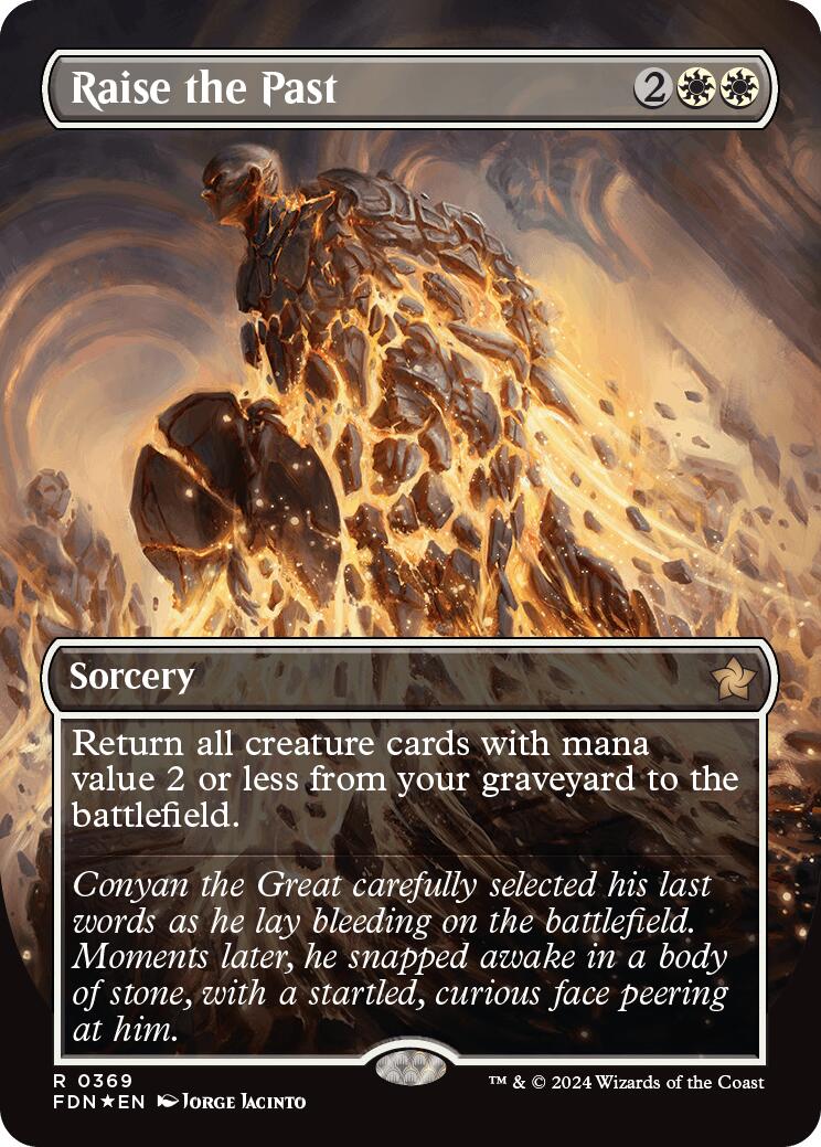 Raise the Past (Borderless) (Mana Foil) [FDN - 369]