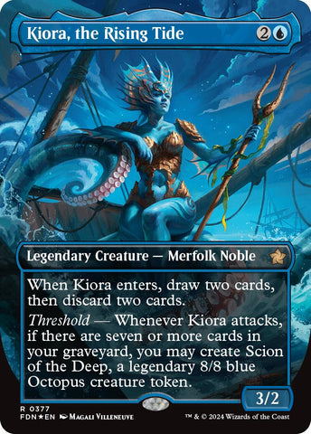 Kiora, the Rising Tide (Borderless) (Mana Foil)
