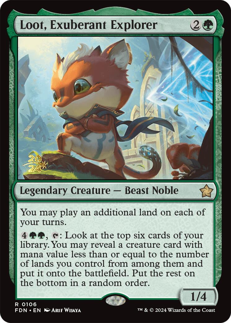 Loot, Exuberant Explorer [Foundations Prerelease Promos] | The Clever Kobold