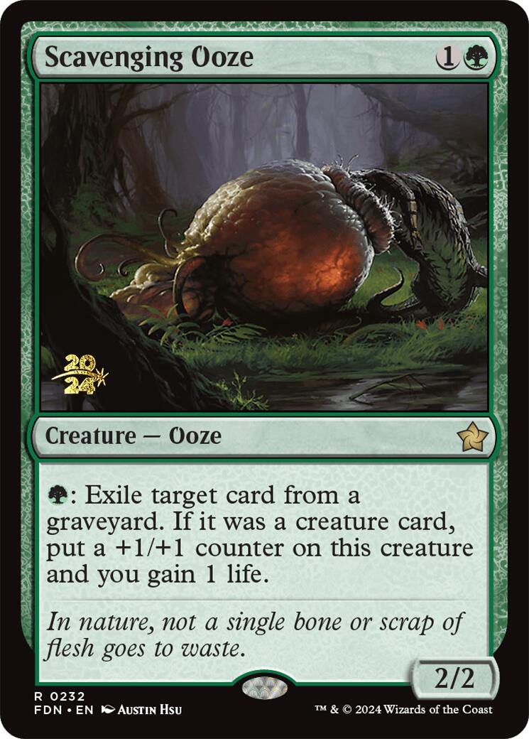 Scavenging Ooze [Foundations Prerelease Promos] | The Clever Kobold