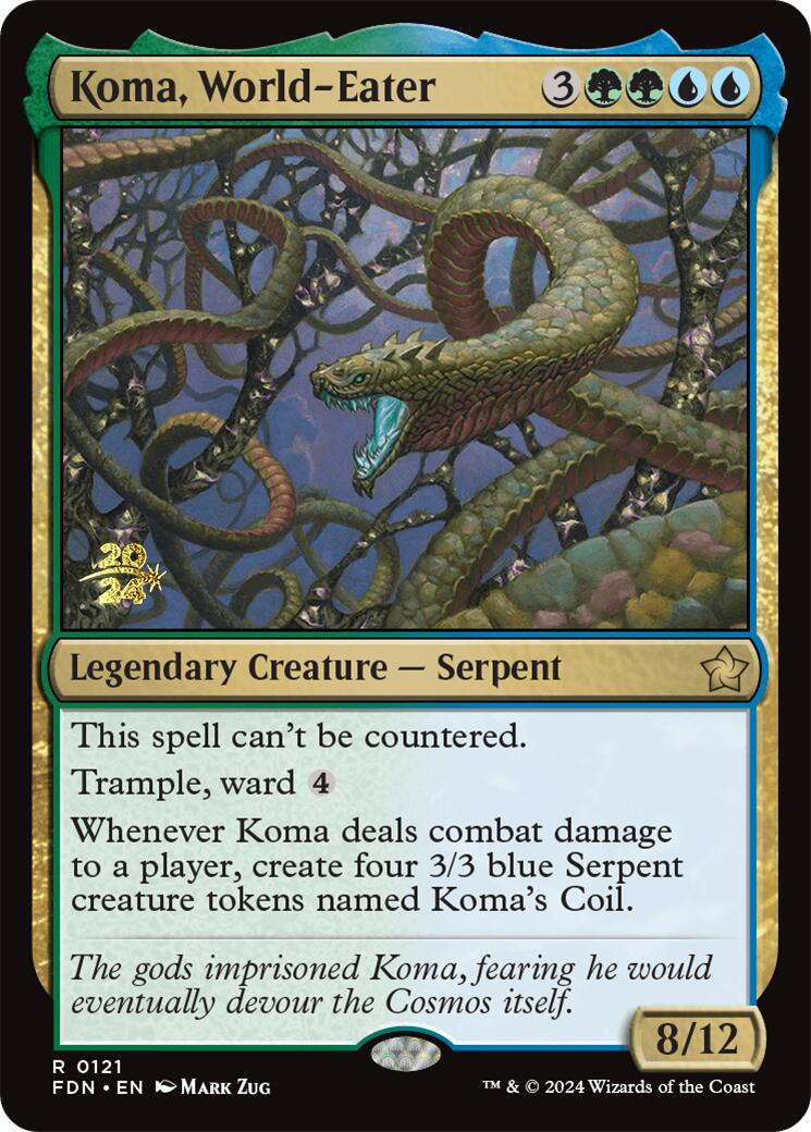 Koma, World-Eater [Foundations Prerelease Promos] | The Clever Kobold