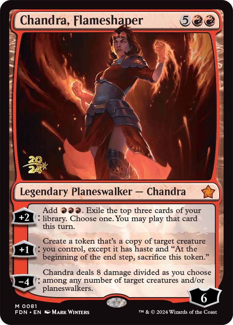 Chandra, Flameshaper [Foundations Prerelease Promos] | The Clever Kobold